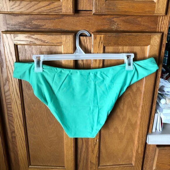 NWT J Crew Eco New Elle High Leg Bikini Bottom Green - 2X - Picture 7 of 9